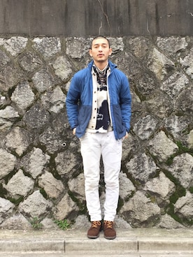 「アイテム（ナイロンジャケット）」を使った、YUUCHIDAさん（メンズ・173cm・30代）の冬コーディネート