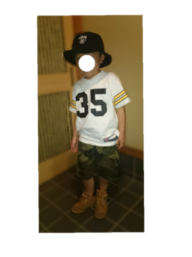 「STUSSY（ステューシー）のKids IST Football Jersey（Tシャツ/カットソー、ホワイト系）」を使った、あゆせさん（レディース）の冬コーディネート