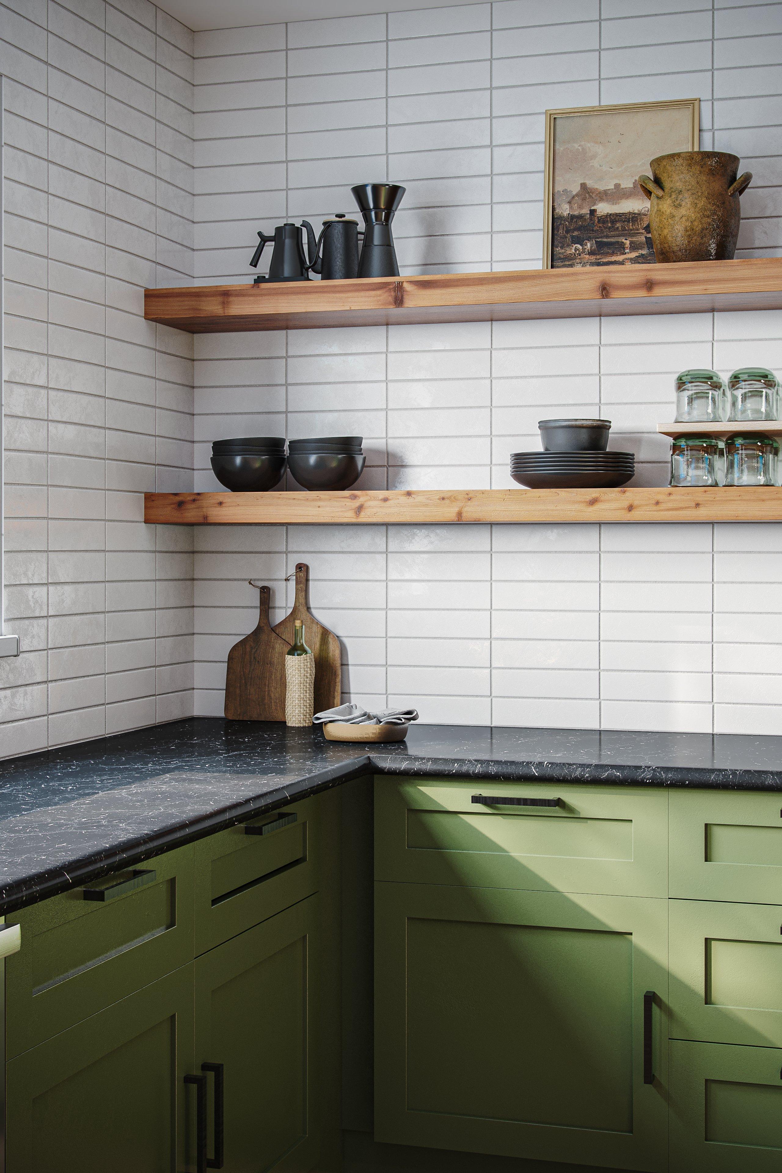 Matte White Brick Ceramic Tile