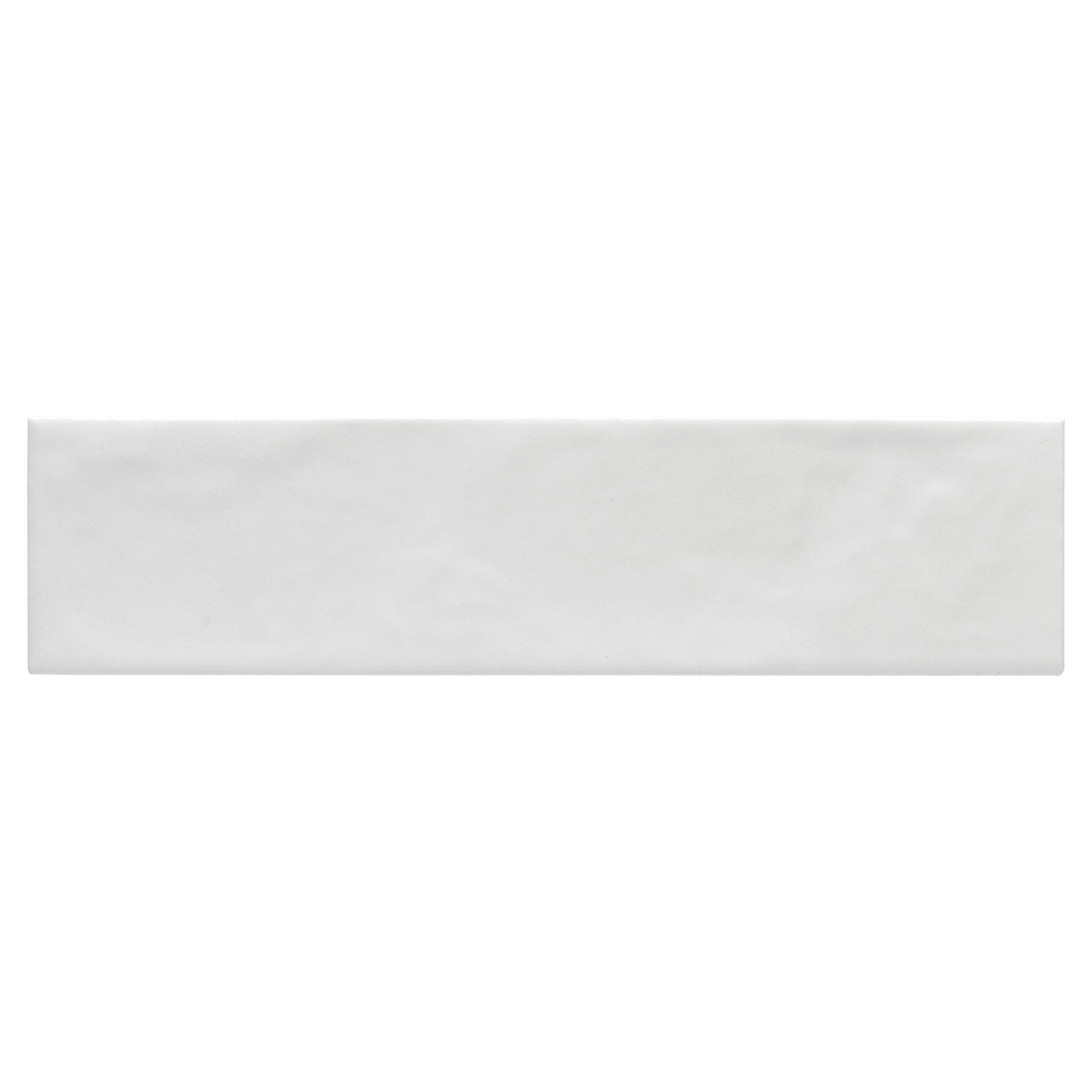 Matte White Brick Ceramic Tile