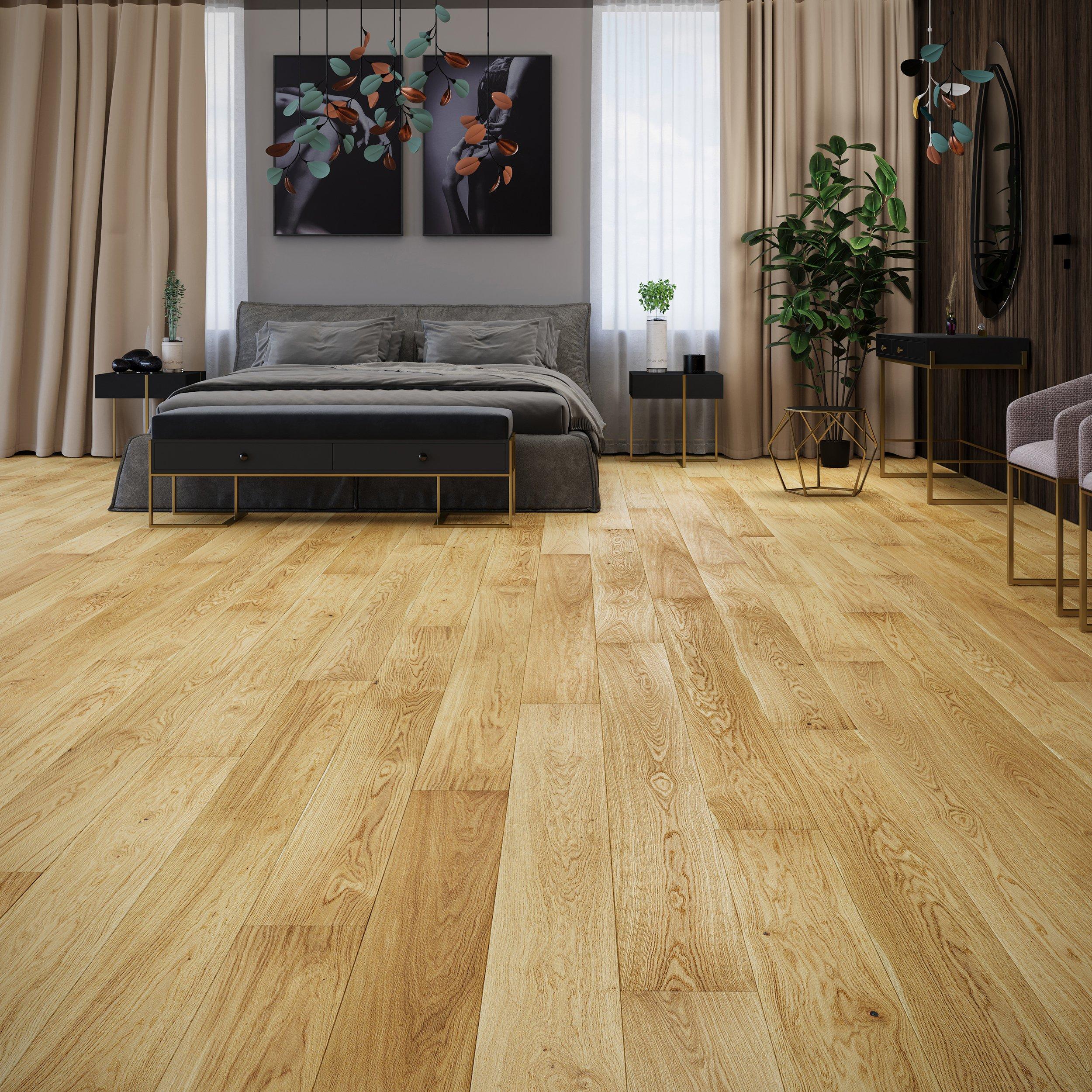 Florence White Oak Wire-Brushed Engineered Hardwood