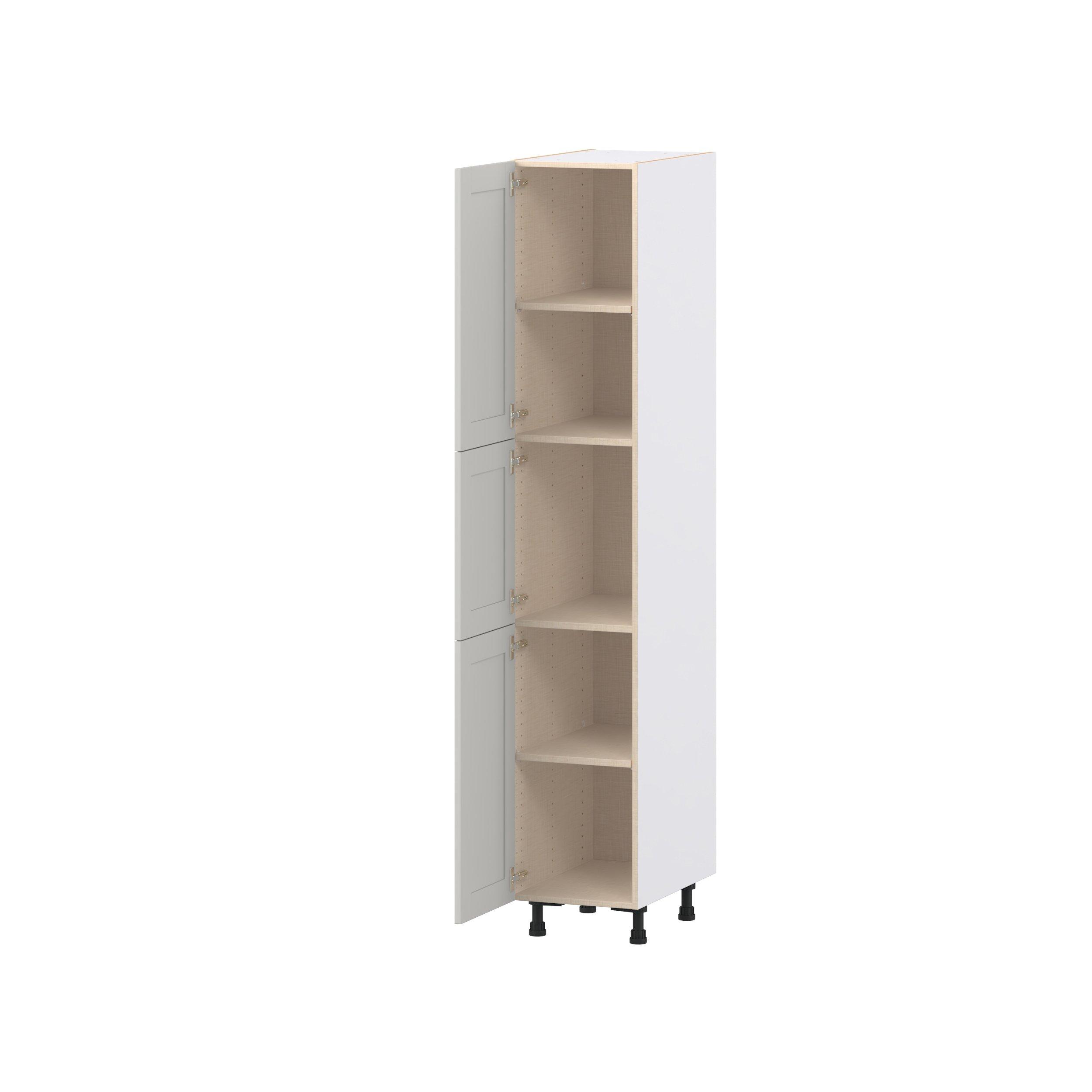 Summerhill 15 in. Light Gray Door Pantry Cabinet