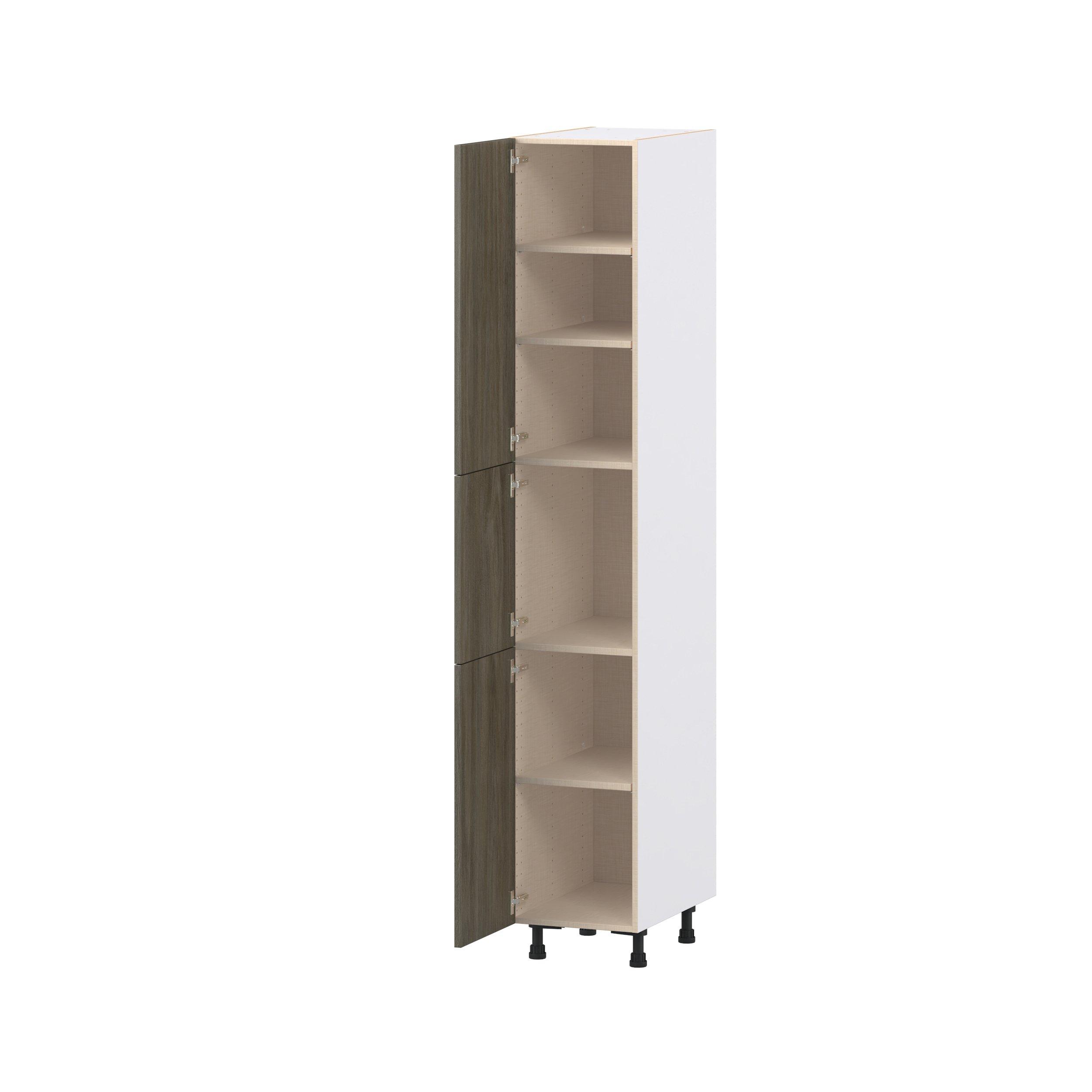 Glenwood 15 in. Burnt Walnut Door Pantry Cabinet