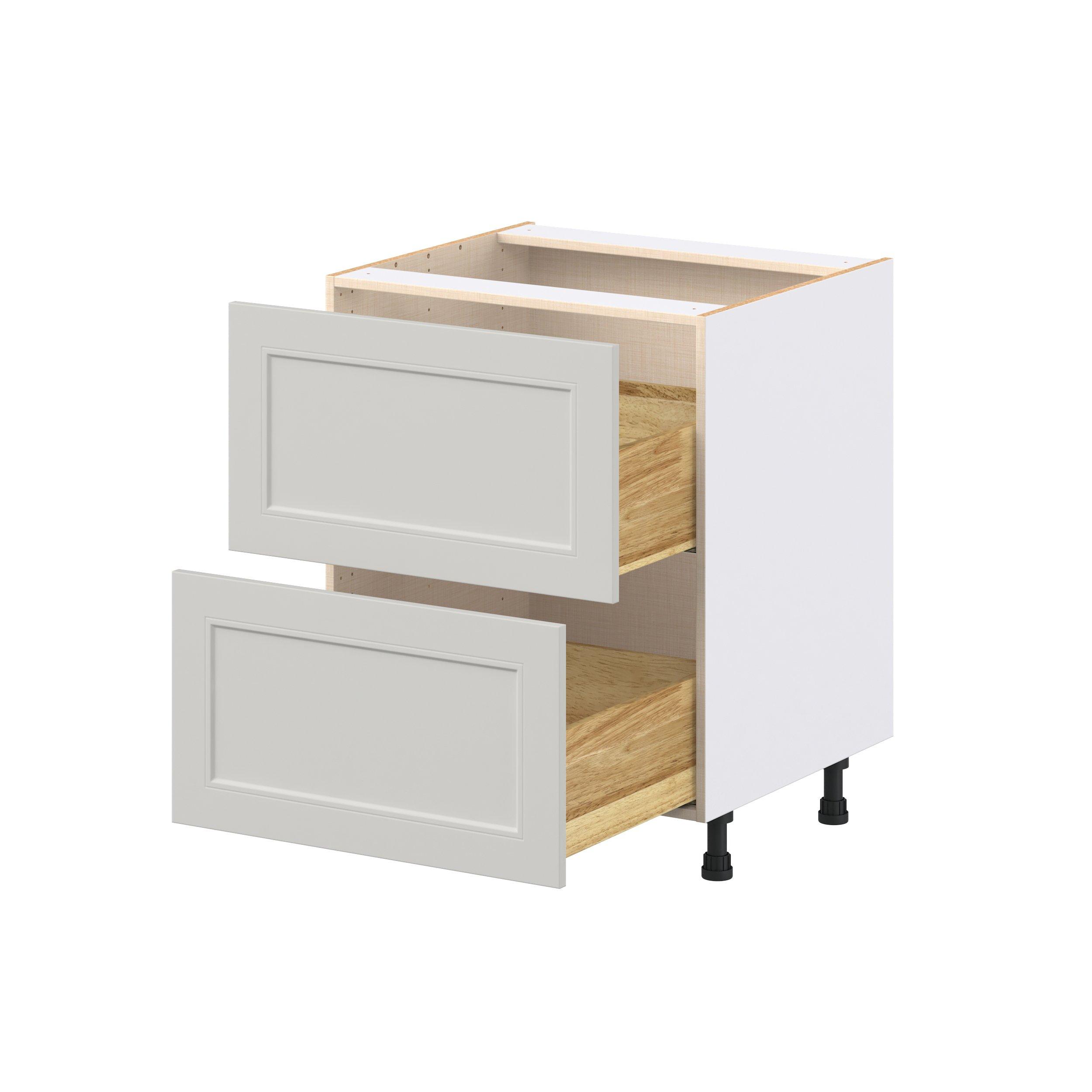 Lenox 27 in. Painted Light Gray Drawer Base Cabinet