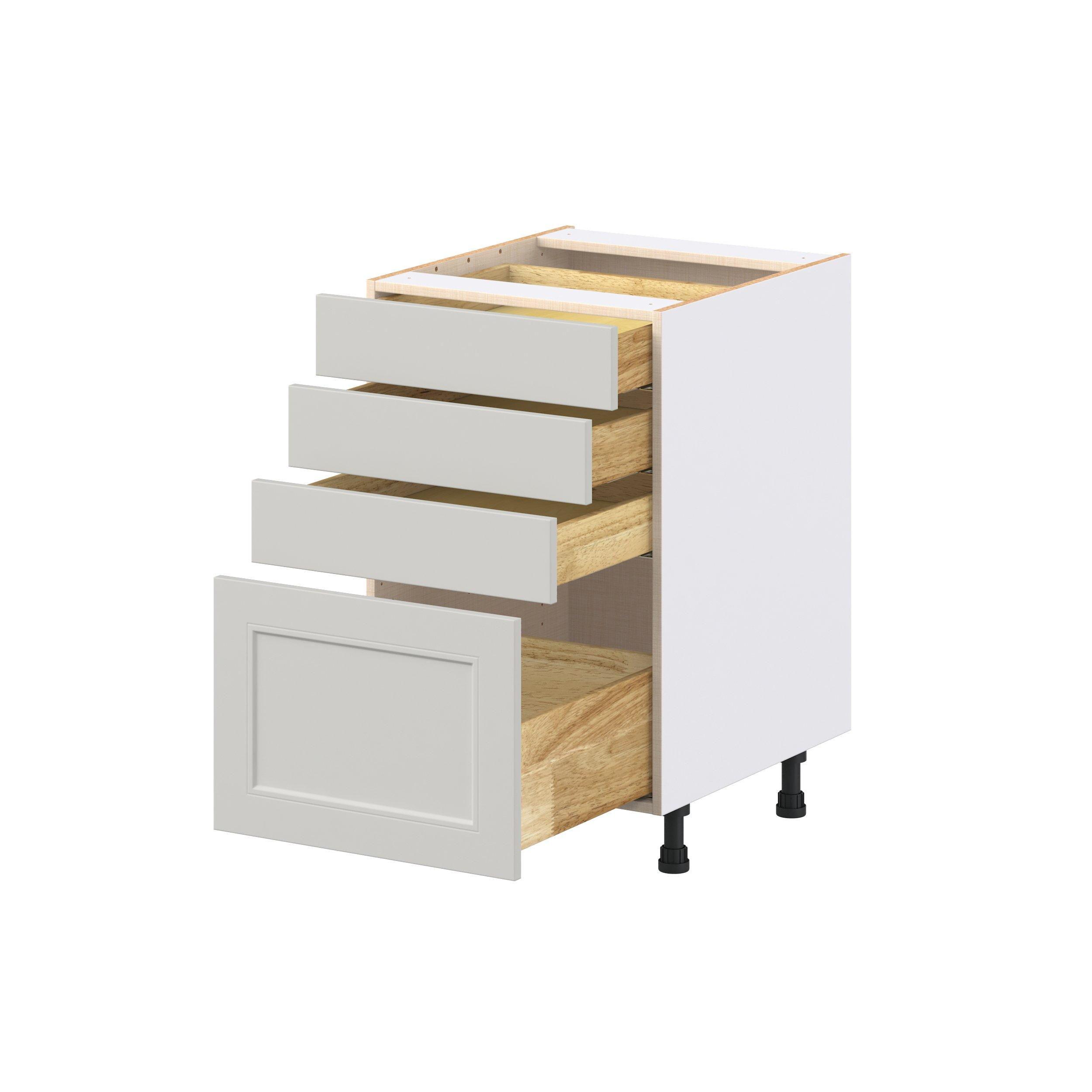 Lenox 21 in. Painted Light Gray Drawer Base Cabinet