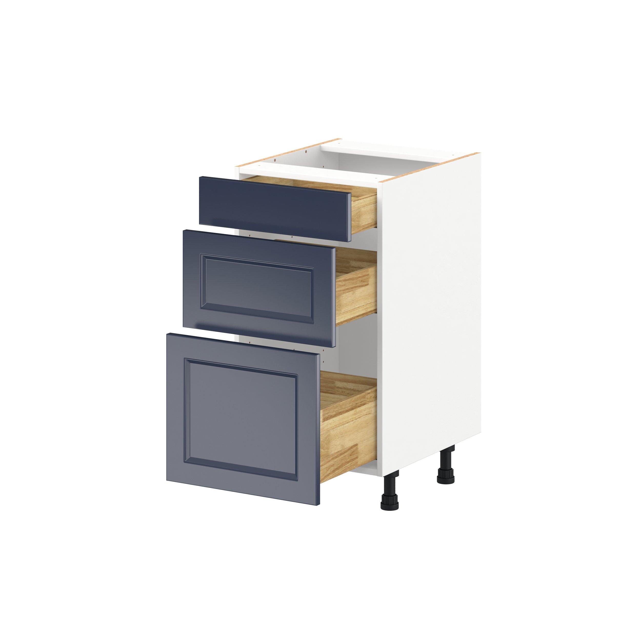 Peachtree 18 in. Painted Midnight Blue Vanity Drawer Base Cabinet
