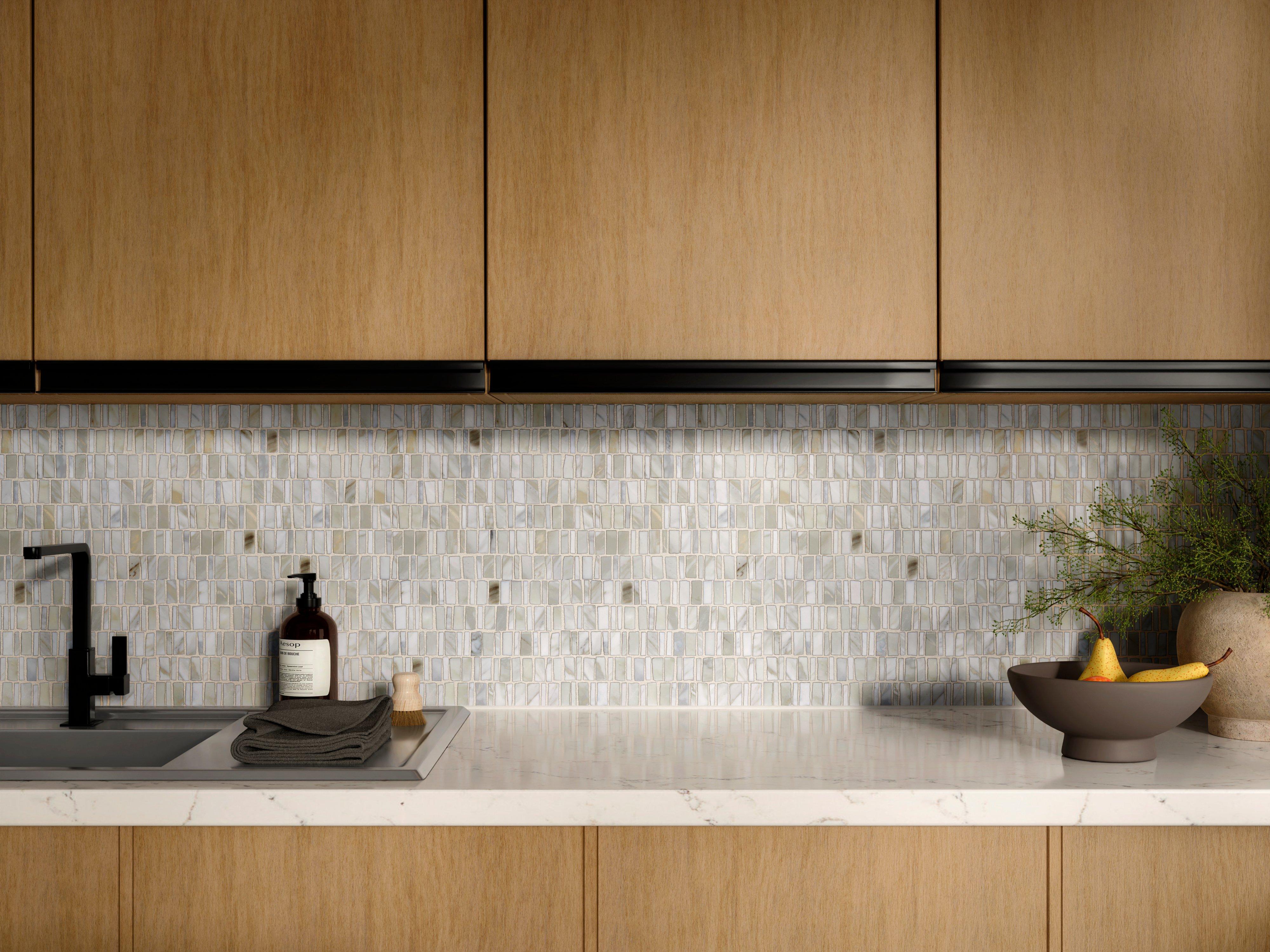 Terra Calacatta Polished Marble Mosaic