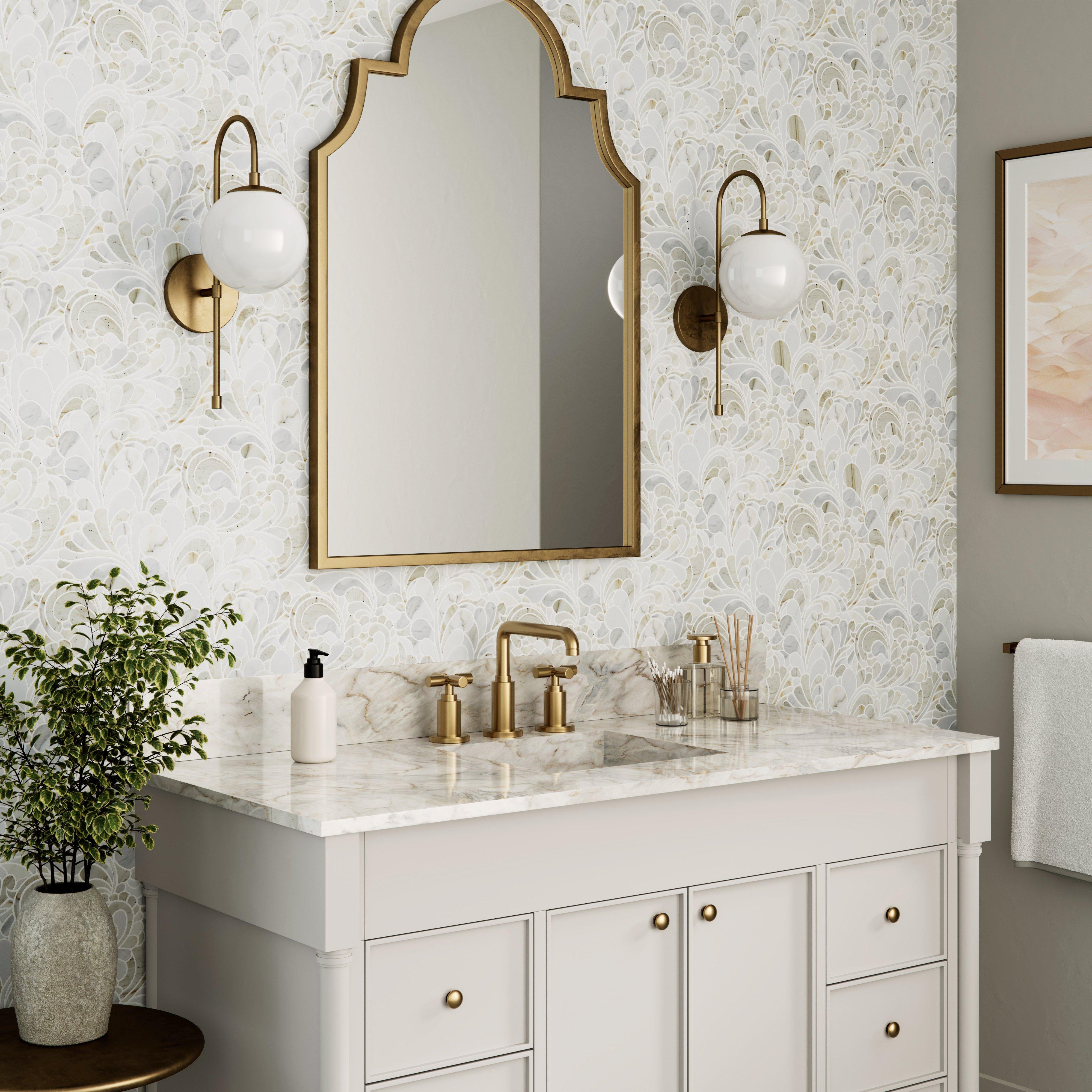 Pavone Calacatta Waterjet Marble Mosaic