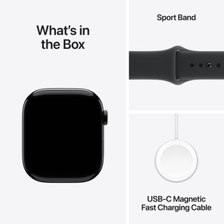Apple Watch Series 11 46mm Black Sport Band M/L