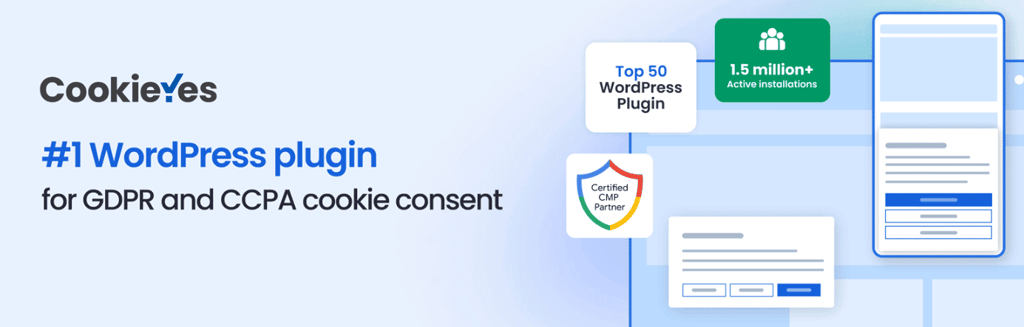 Banner del plugin CookieYes