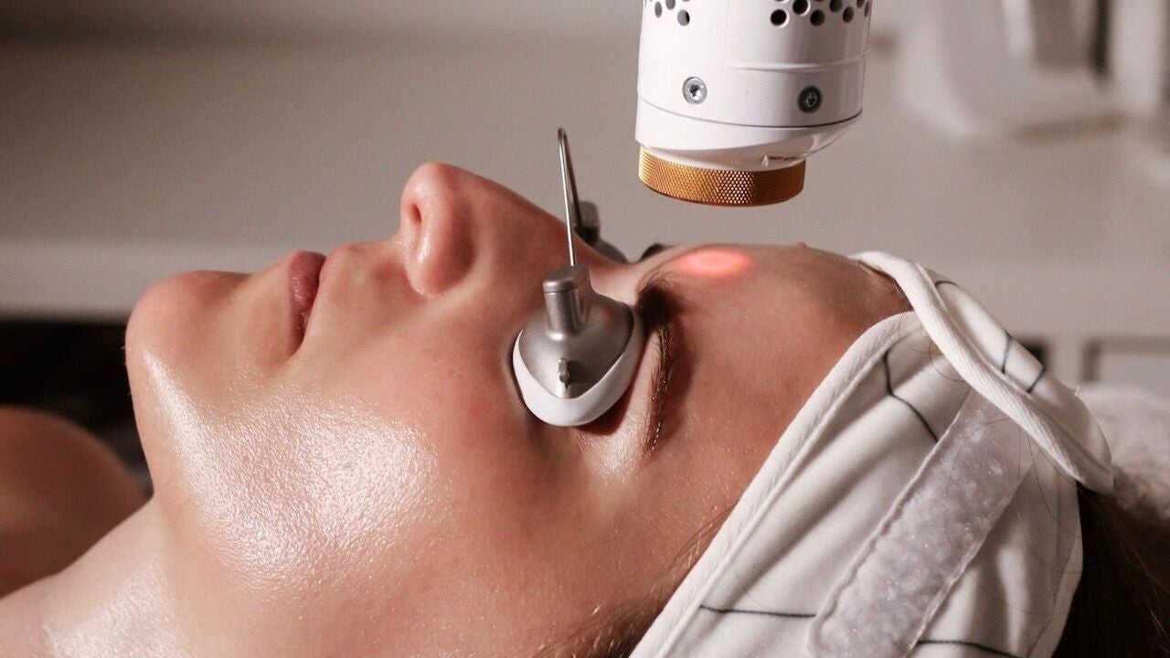 Facial laser treatment at Fruition Skin Therapy, Vancouver, British Columbia, CA.