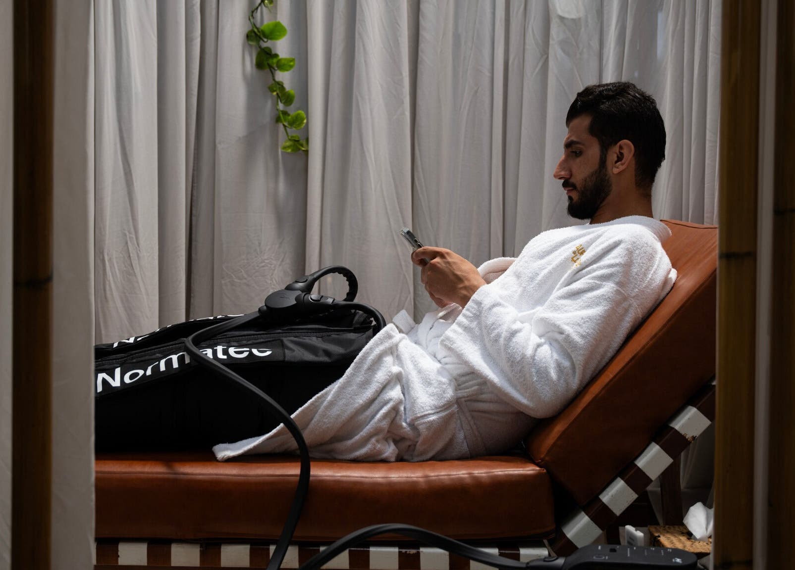 Guest enjoying a peaceful massage session at Aurora Spa Alnarjis I أورورا سبا النرجس, Riyadh, Riyadh Province, SA.