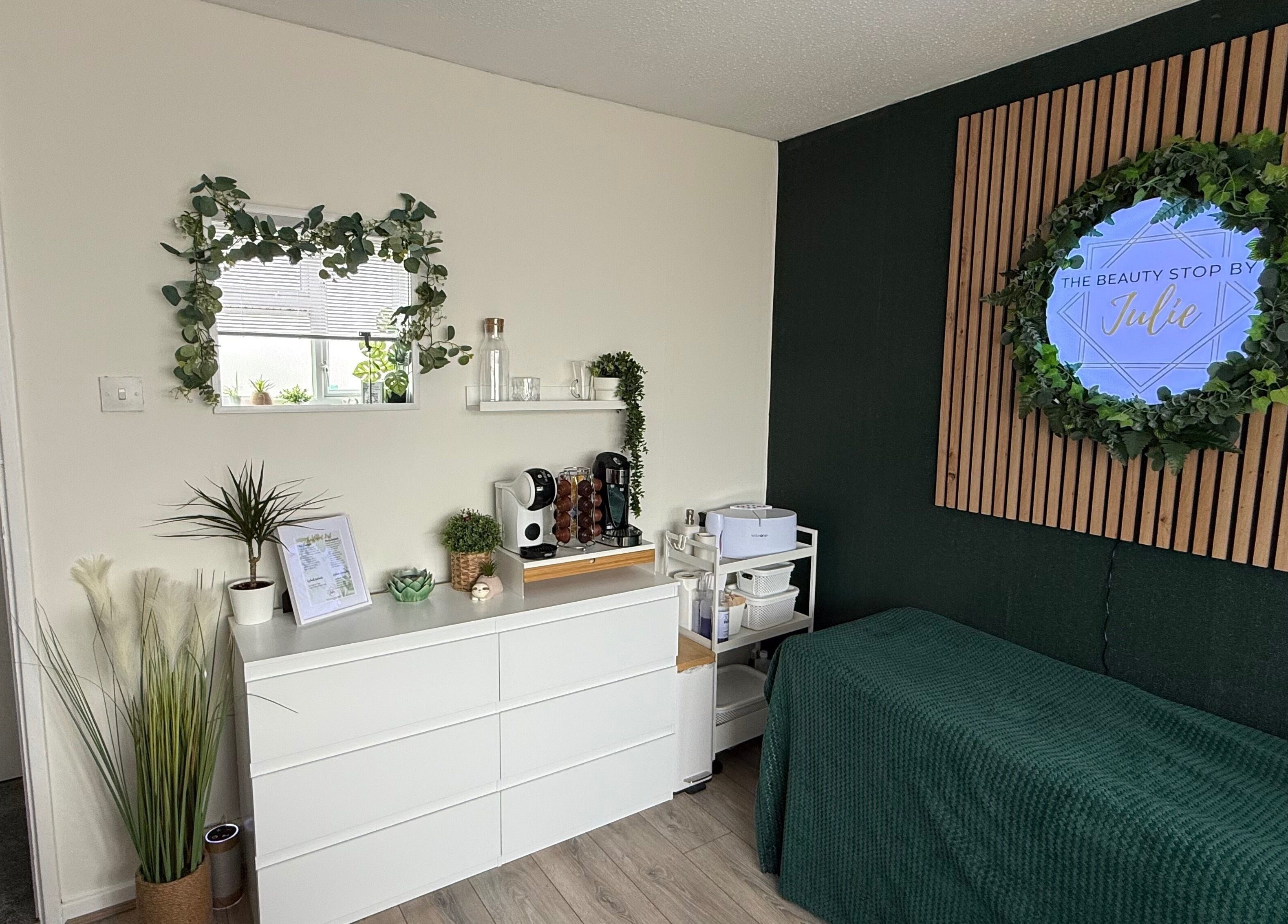 Calm, stylish room at The Beauty Stop by Julie in Hull, England, GB, featuring elegant decor and beauty essentials.