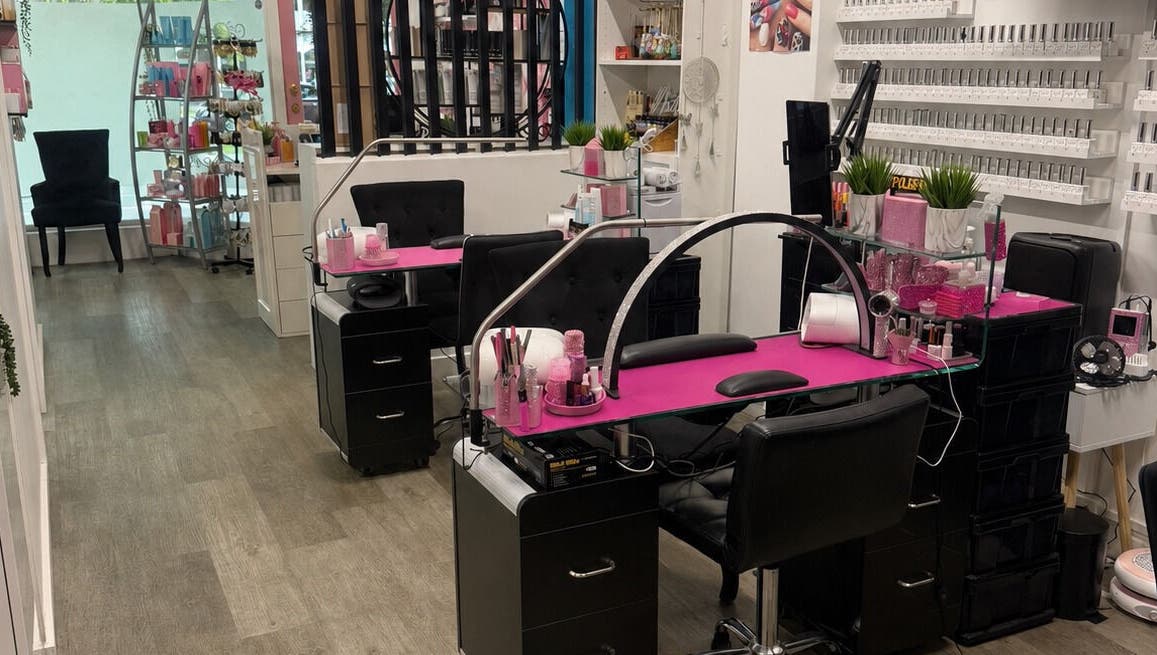 Polish'd Nail & Beauty Salon in Maffra, Victoria, AU with elegant nail stations and modern decor.