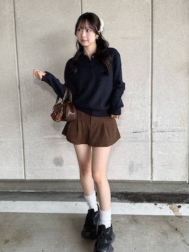 「アイテム（キーホルダー）」を使った、りなてぃさん（レディース・150cm）の秋コーディネート