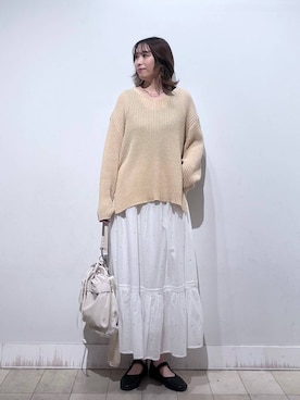 「GLOBAL WORK（グローバルワーク）のBeautee2WAYヘンリー/636773（タンクトップ）」を使った、no23miさん（レディース・155cm）の春コーディネート