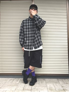 「ネルシャツ」｜ムックさん（メンズ・174cm）の春コーディネート