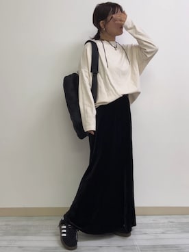 「antiqua（アンティカ）のアイテム（トップス）」を使った、kama555さん（レディース・156cm）の秋コーディネート