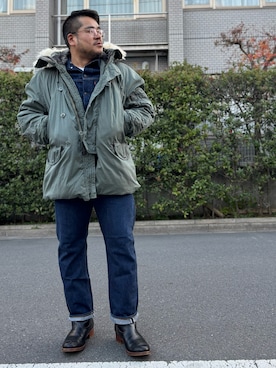 「Denime（ドゥニーム）のアイテム」を使った、gunken5さん（メンズ・171cm）の冬コーディネート