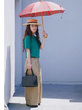 「GLENROYAL（グレンロイヤル）のアイテム（ファッション雑貨）」を使った、yukiさん（レディース・152cm）の夏コーディネート