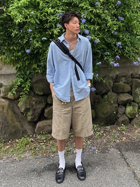 「Dickies（ディッキーズ）のアイテム（チノパンツ）」を使った、Harutoさん（メンズ・180cm）の夏コーディネート