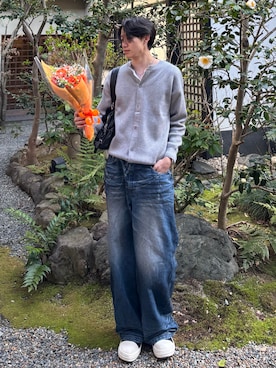 「SK8ER ROCK（スケーターロック）のStarfish Pearl Rondelle Necklace (paleblue)（ネックレス、その他）」を使った、Harutoさん（メンズ・180cm）の春コーディネート
