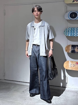 「アイテム（デジタル腕時計）」を使った、 koutaさん（メンズ・173cm）の夏コーディネート