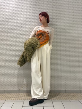 「アイテム（その他アウター）」を使った、ナガタエリさん（レディース・158cm）の冬コーディネート