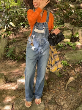 「アイテム（ビーチサンダル）」を使った、アボカドチーズナンさん（レディース・166cm・20代）の夏コーディネート
