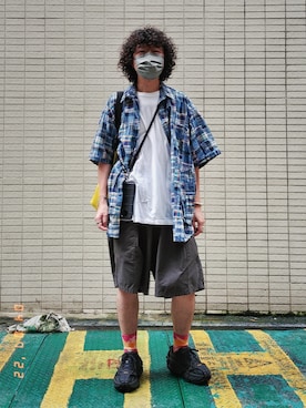 「アイテム（シューズアクセサリー）」を使った、Paak Chanさん（メンズ・172cm）の夏コーディネート