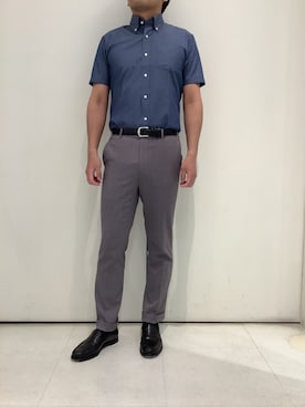 「アイテム（ビジネスシャツ）」を使った、BRICK HOUSE シャツ工房 大和郡山イオンモール店さん（メンズ・176cm）の春コーディネート