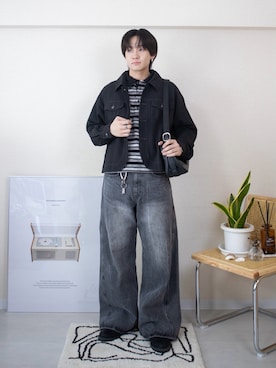 「WYM LIDNM（ウィム バイ リドム）のアイテム（キーホルダー）」を使った、ともきさん（メンズ・168cm）の春コーディネート