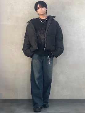 「アイテム（ダウンジャケット/コート）」を使った、리토さん（メンズ・165cm）の冬コーディネート