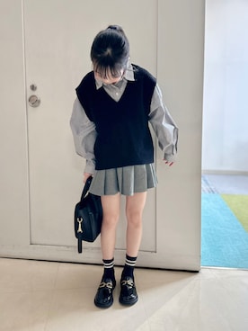 「アイテム（ベスト）」を使った、kanon31vさん（キッズ・136cm・10代）の冬コーディネート