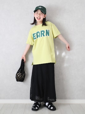 「アイテム（ハンドバッグ）」を使った、teiccoさん（キッズ・130cm）の春コーディネート