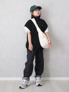 「アイテム（キャップ）」を使った、teiccoさん（キッズ・130cm）の夏コーディネート