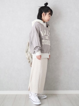 「アイテム（バックパック/リュック）」を使った、teiccoさん（キッズ・130cm）の冬コーディネート