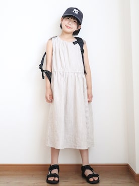 「アイテム（ワンピース/ドレス）」を使った、teiccoさん（キッズ・130cm）の春コーディネート