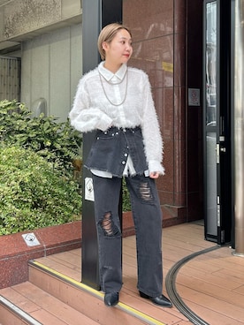 「KBF（ケイビーエフ）のアイテム（スカート）」を使った、kanoさん（レディース・157cm）の秋コーディネート