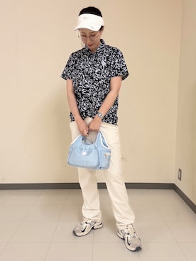 「アイテム（サンバイザー）」を使った、s.mさん（レディース・168cm）の春コーディネート