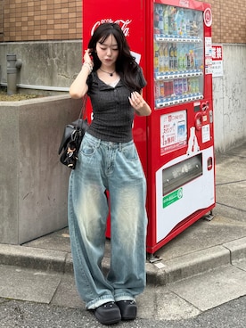 「アイテム（チーク）」を使った、ramuさん（レディース・166cm）の春コーディネート