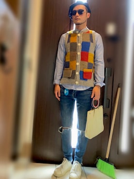 「アイテム（ハンドバッグ）」を使った、Lil' 44さん（メンズ・175cm）の秋コーディネート