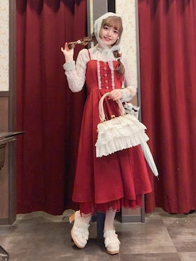 「アイテム（長傘）」を使った、くるみ❀.*ﾟさん（レディース・160cm）の春コーディネート