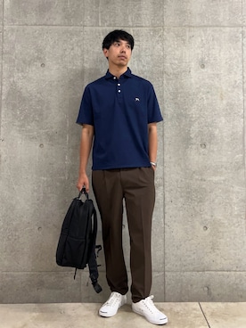 「アイテム（バッグ）」を使った、ハヤシさん（メンズ・183cm）の春コーディネート