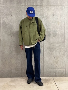 「アイテム（バッグ）」を使った、ハヤシさん（メンズ・183cm）の春コーディネート