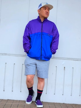 「Supreme （シュプリーム）のアイテム（キャップ、ホワイト系）」を使った、kmさん（メンズ・165cm）の春コーディネート