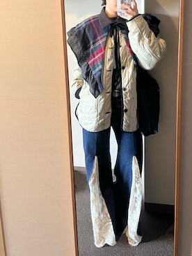 「アイテム（ストール/ショール）」を使った、shinさん（レディース・165cm）の春コーディネート