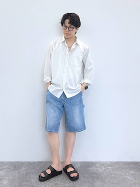 「GLOBAL WORK（グローバルワーク）のアイテム（トップス）」を使った、yasu（GLOBALWORK）さん（メンズ・175cm）の夏コーディネート