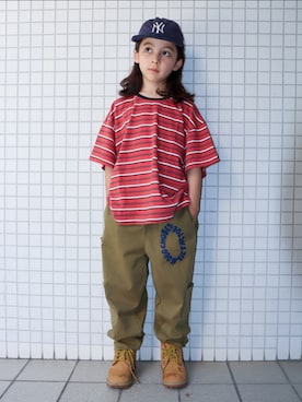 「アイテム（ブーツ）」を使った、REOさん（キッズ・125cm）の春コーディネート