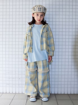 「チェック」｜REOさん（キッズ・125cm）の春コーディネート